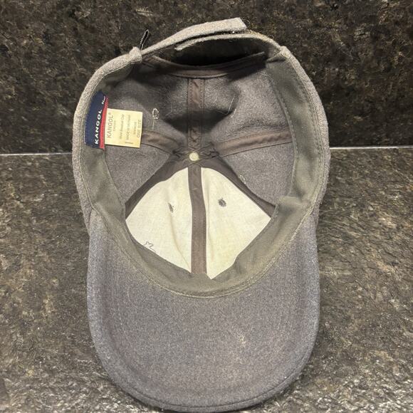 Kangol Wool Adult One Size Gray Adjustable Baseball Cap Hat - Picture 8 of 9